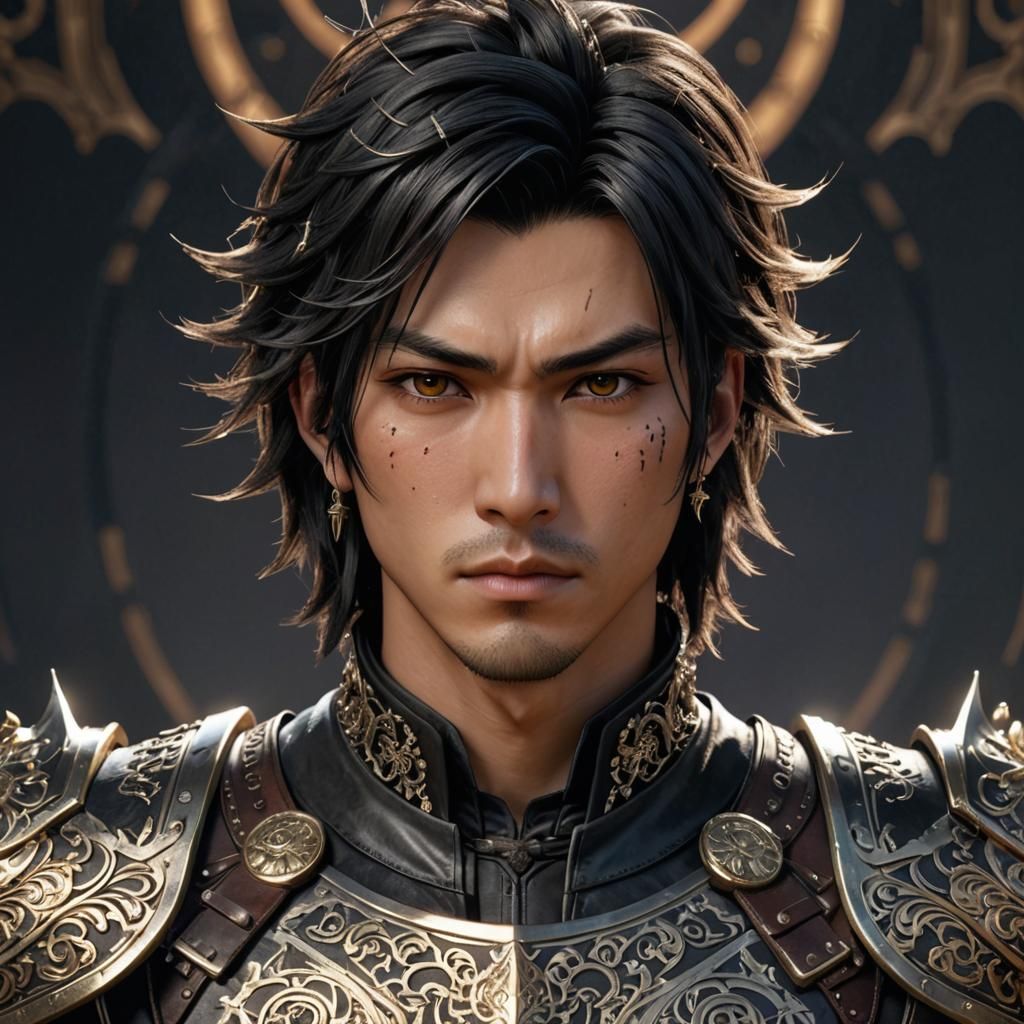 Fantasy Warrior Portrait in Hyperrealistic Detail