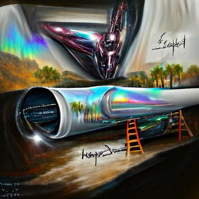 Elon Musk Space Hyperloop 2.0: Holographic Concept Art