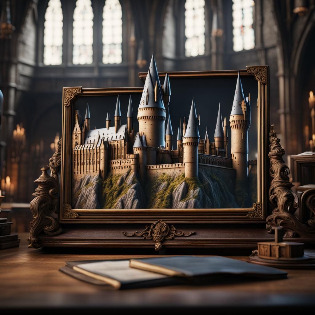 Hogwarts Castle in Moving Picture Frame