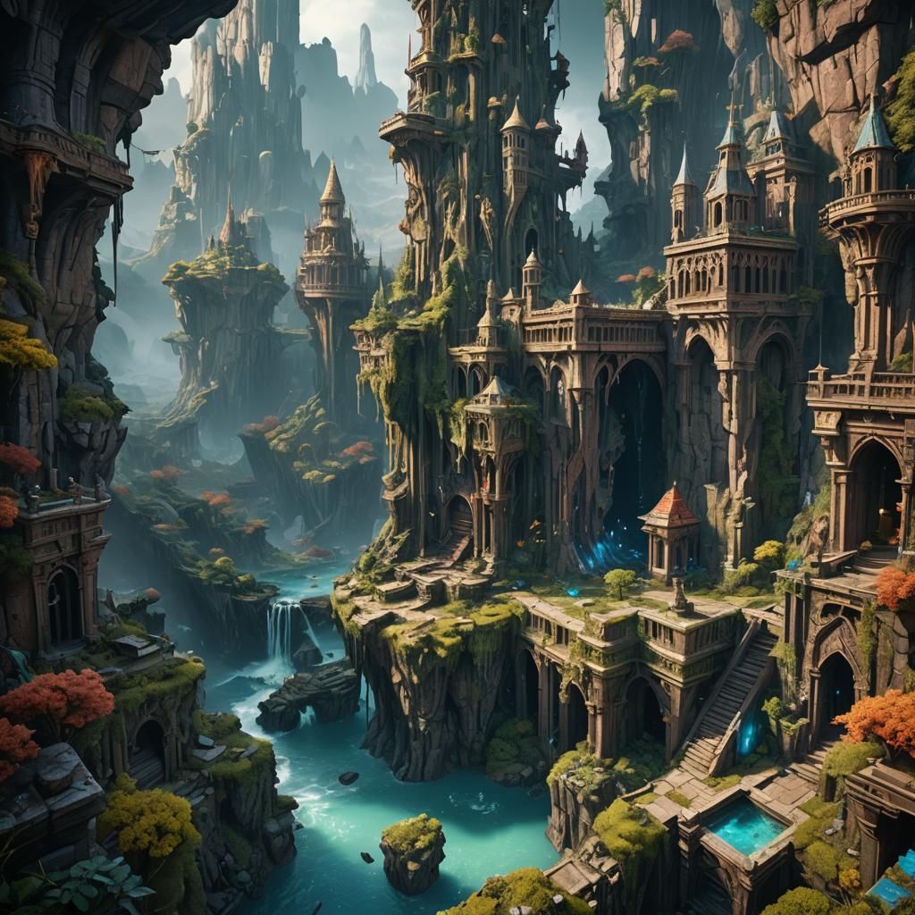 Fantastical Matte Painting in Deep Color