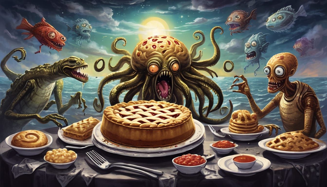 Lovecraftian Gods Host Chaotic Emotional Banquet