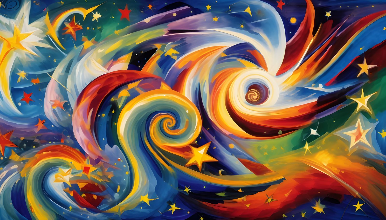 Vast 3D Vortex Maelstroms in Abstract Expressionism