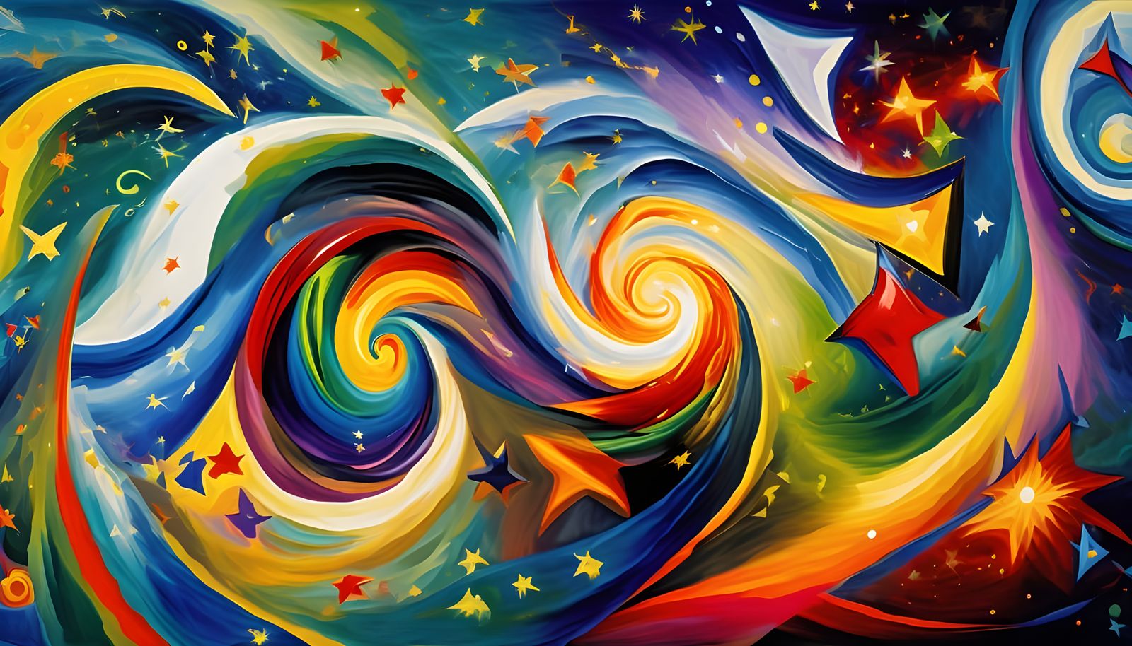 Vast 3D Vortex Maelstroms in Abstract Expressionism