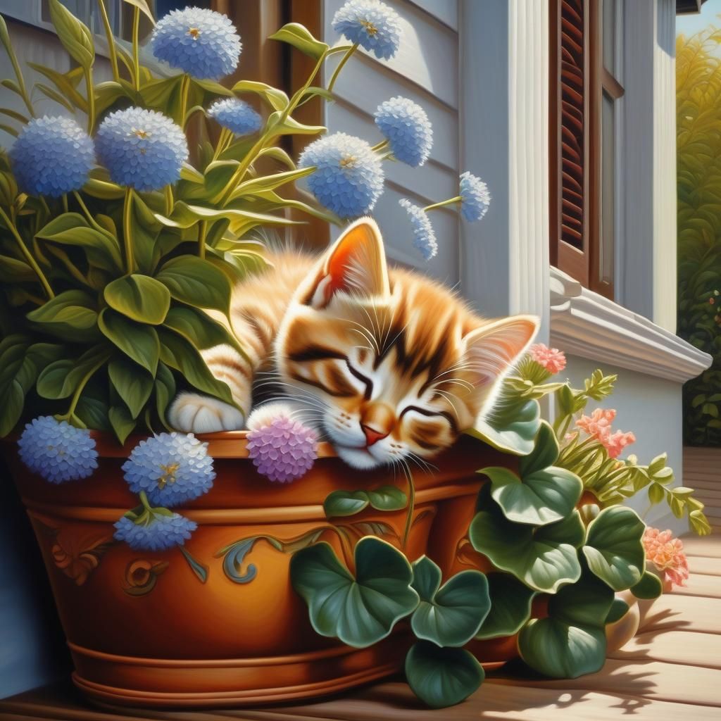 Kittens will sleep anywhere