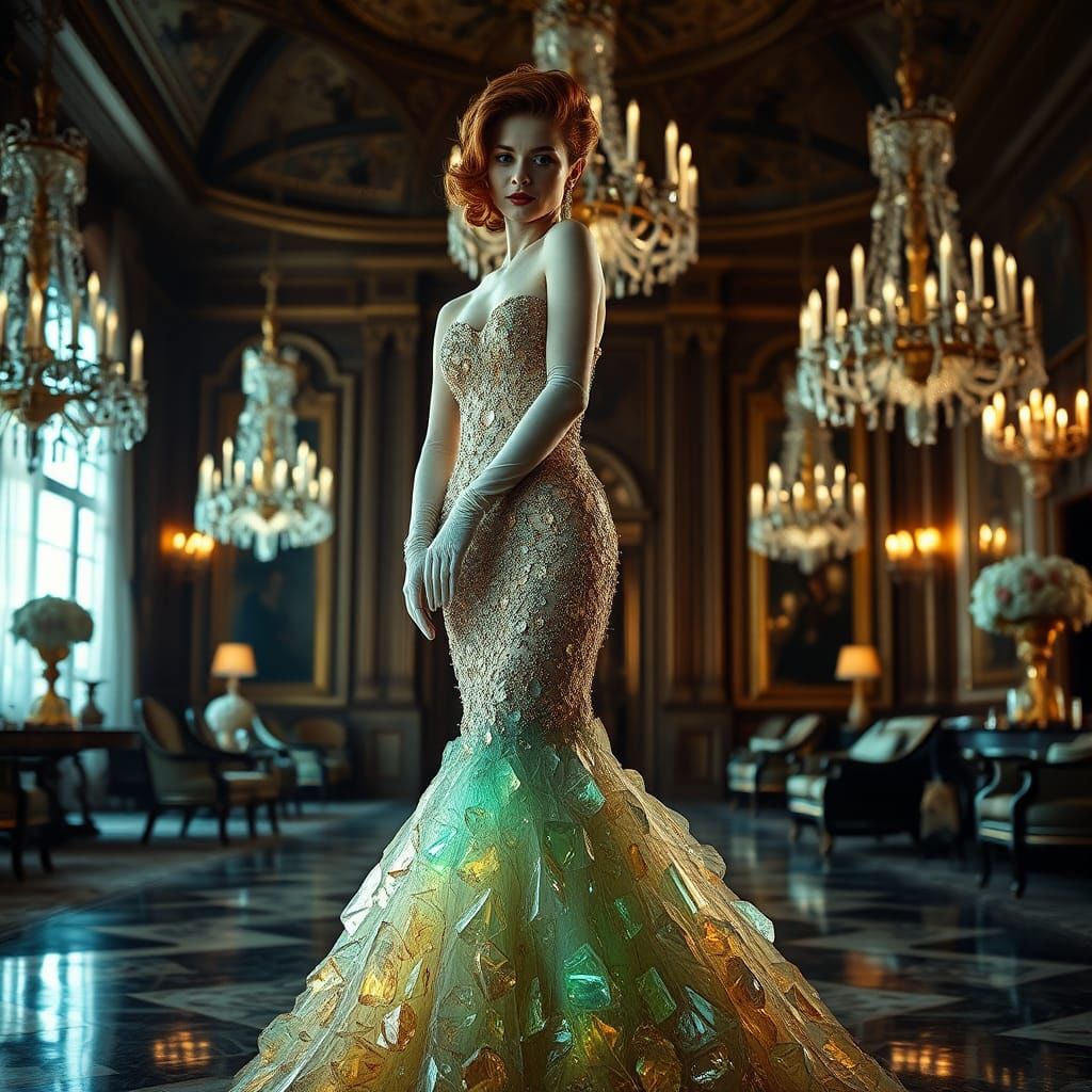 Crystalline Mermaid Gown in Grand Ballroom