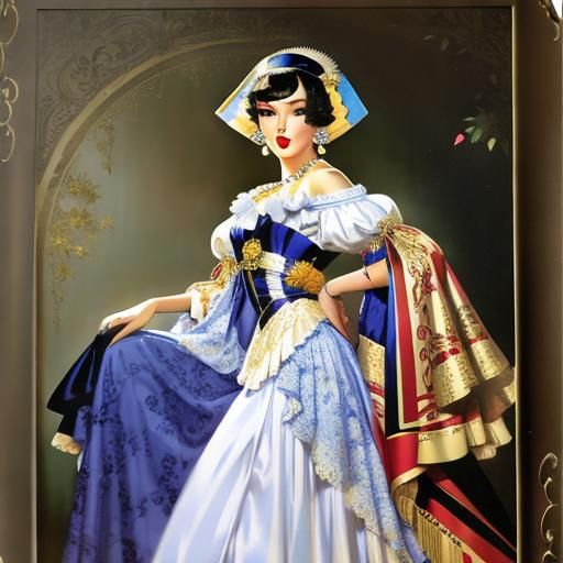 Classic Portrait of a Woman with Pretty Face