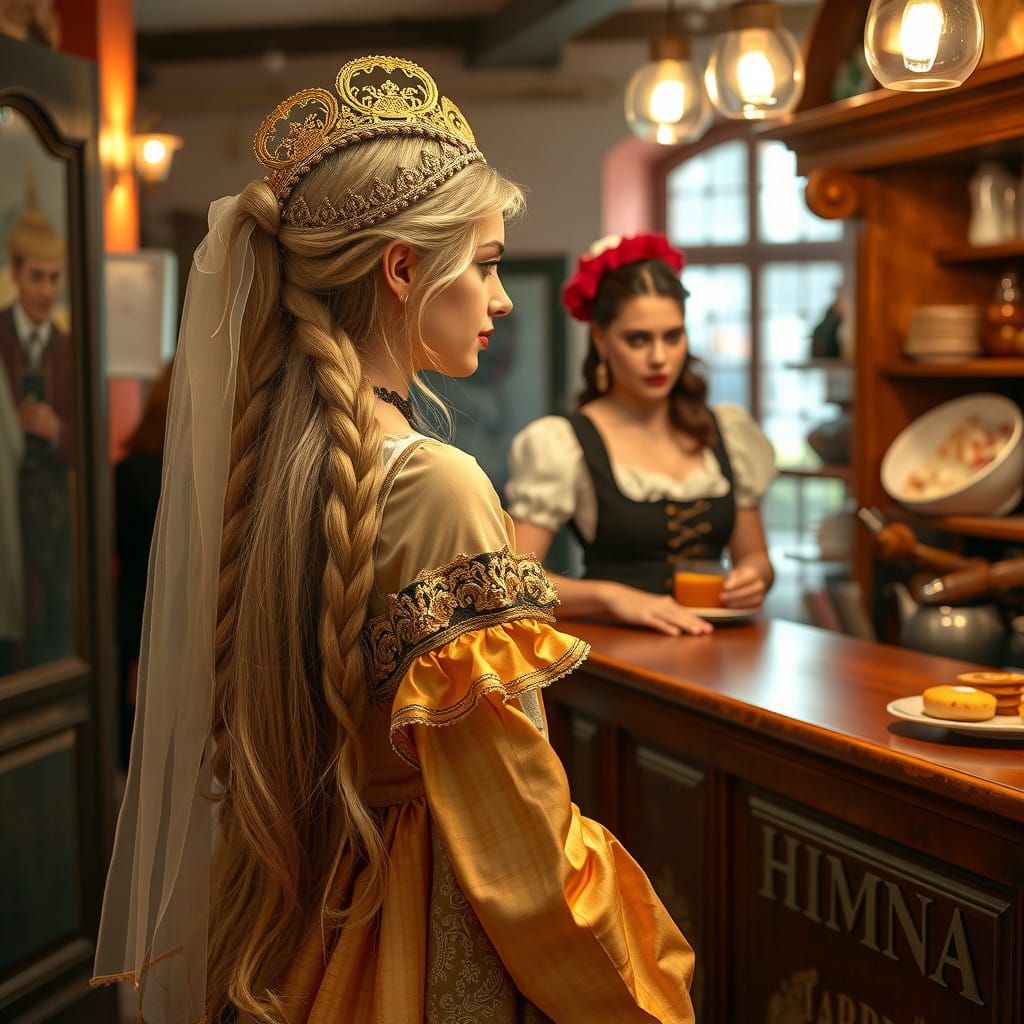 Elegant 17th-Century Tsarina in Golden Finery