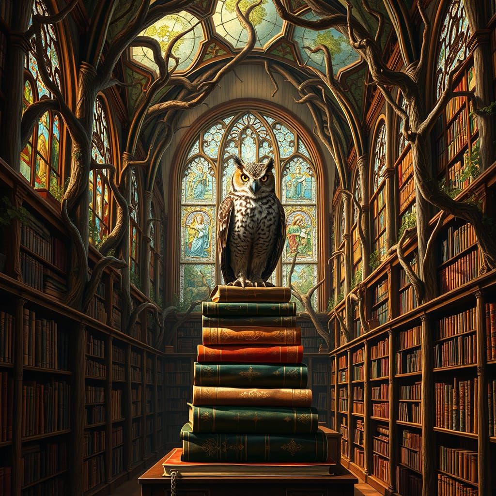 Living Tree Library in Renaissance Style