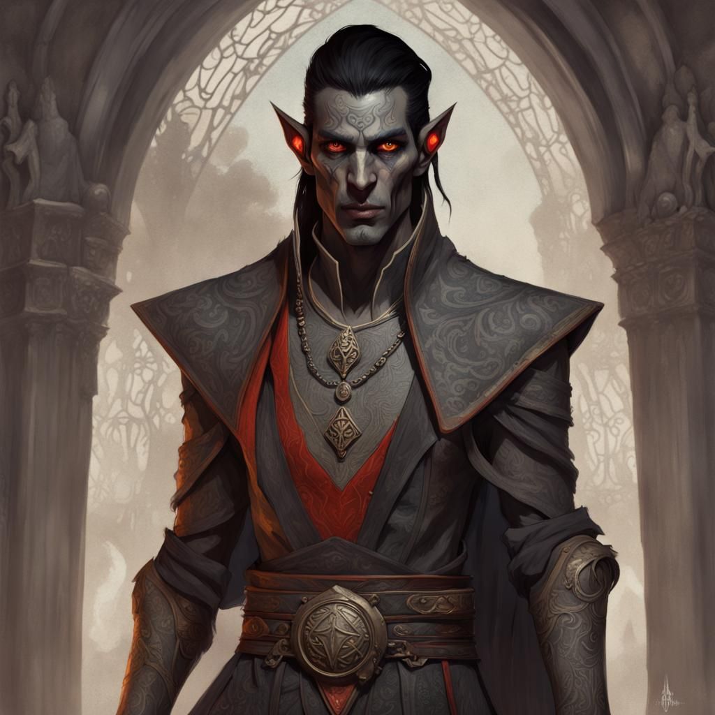 Dunmer Assassin in Dark Fantasy Style