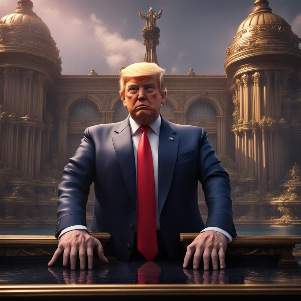 AI Donald Trump Matte Painting in 8K