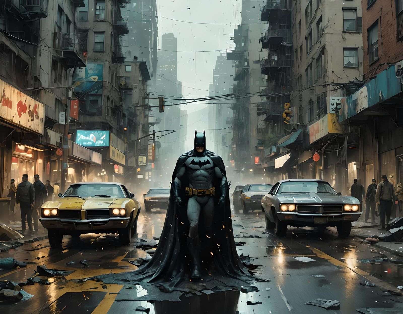 Adam West Batman Hyperdetailed Matte Painting