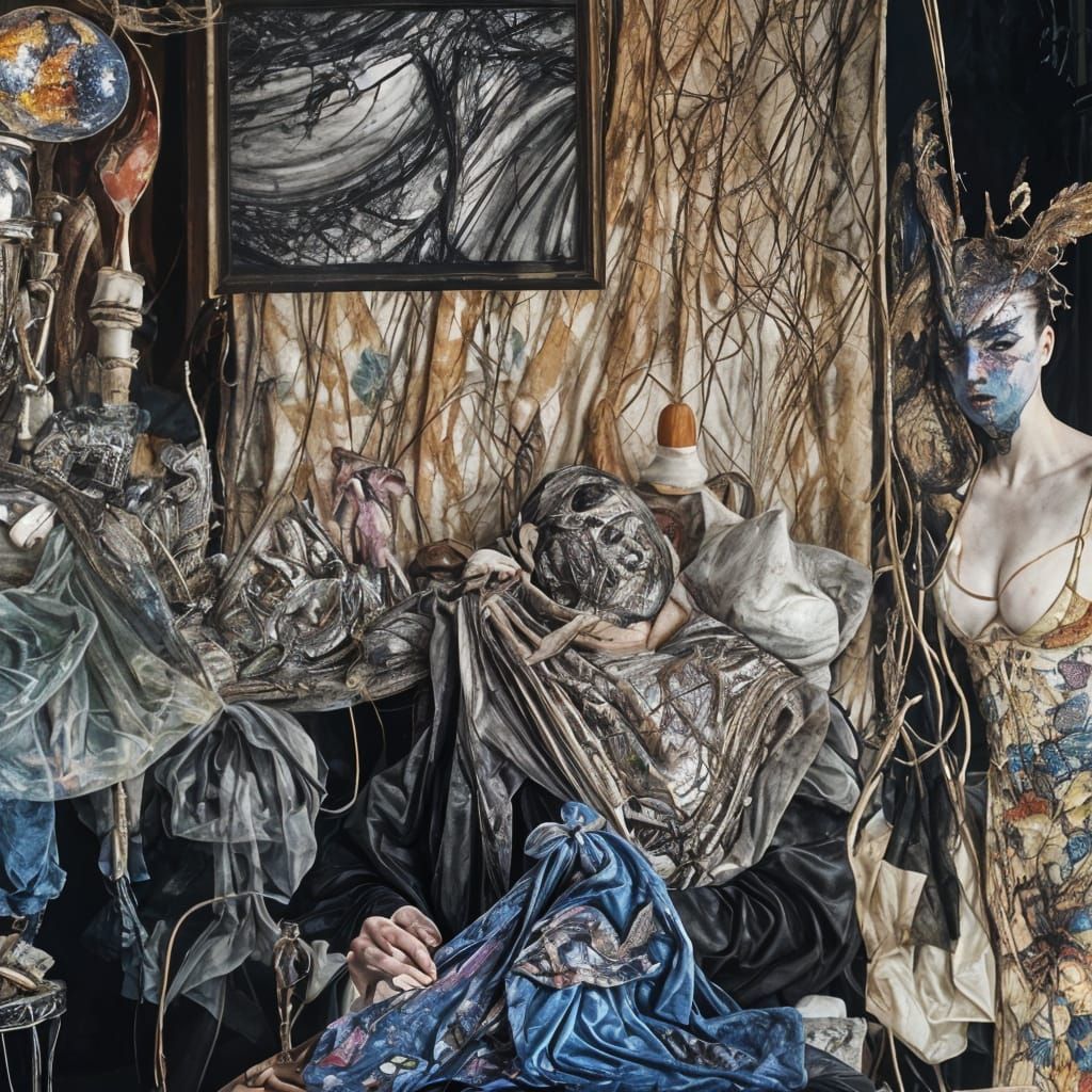 Technicolor Fabric in Detailed Digital Art