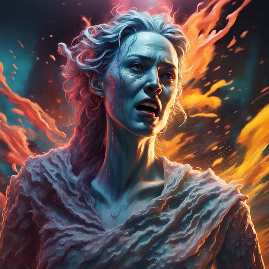 Violent Ghosts in Hyperrealistic Cinematic Concept Art