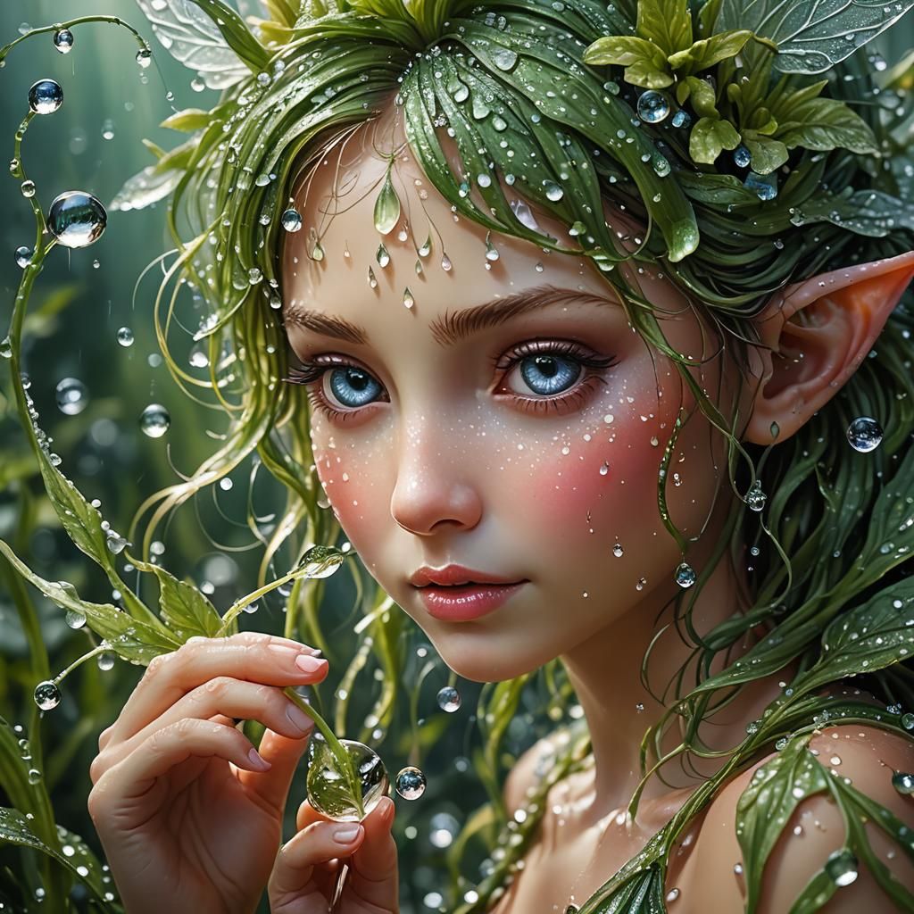 Magical Dewdrop Fairy Close-Up