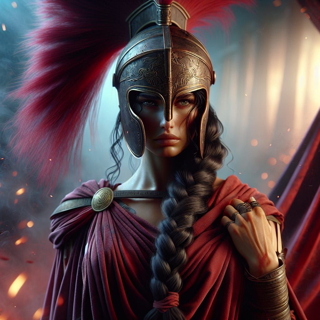 Warrior Goddess Enie in Ancient Etruscan Battle