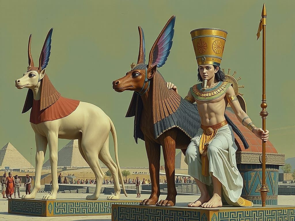 Egyptian Pharaohs in a Sci-Fi Style
