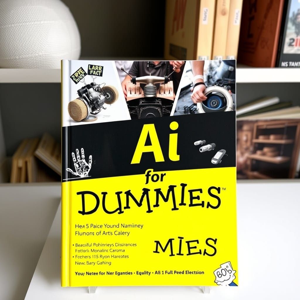 AI for Dummies Magazine Cover with AI Art