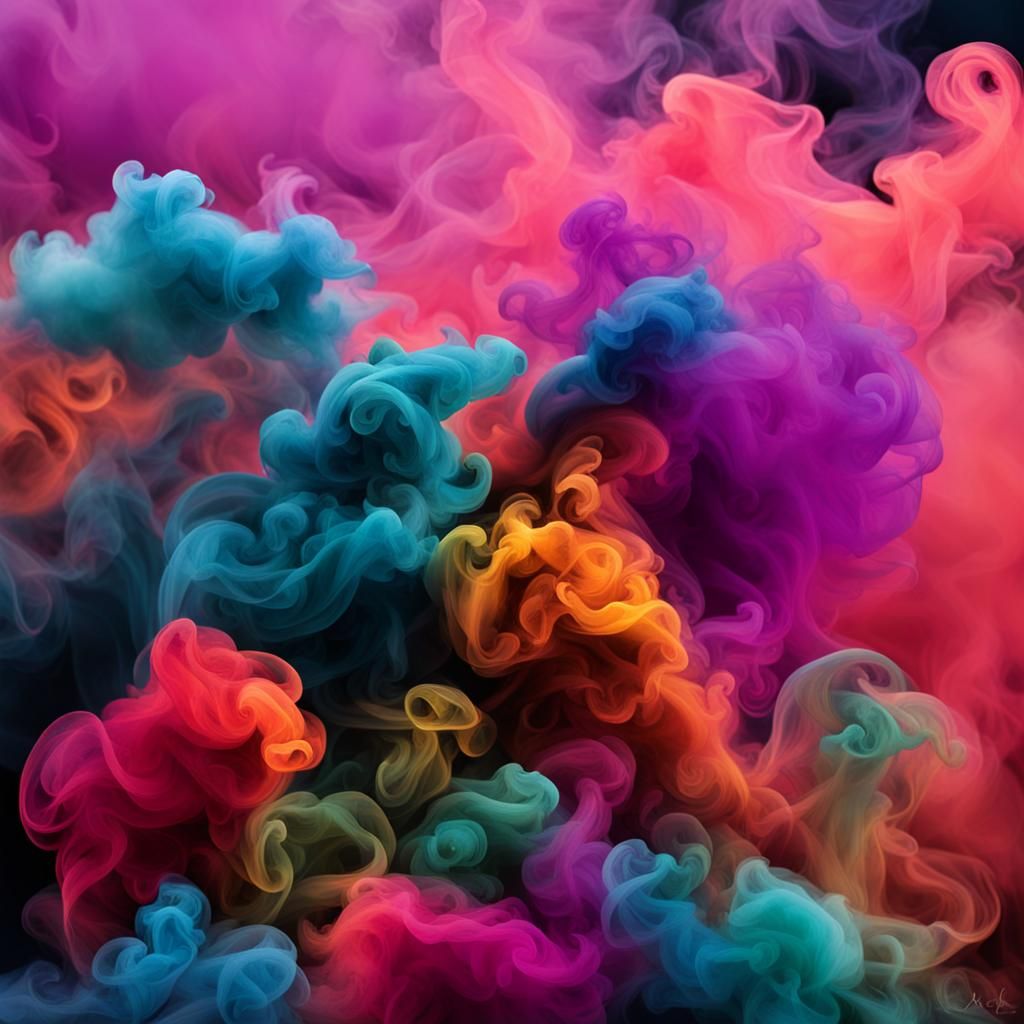 Colorful Ethereal Forms Made of Smoke