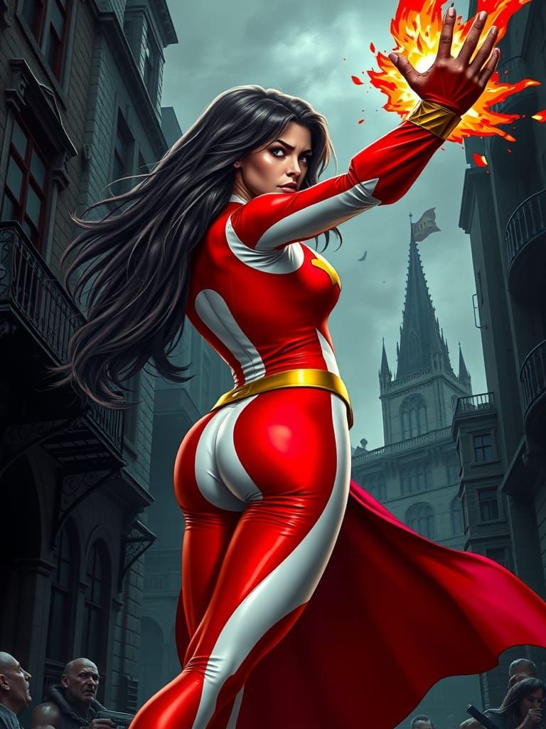 Gothic Superheroine Delivers Powerful Kick to Menacing Thug ...