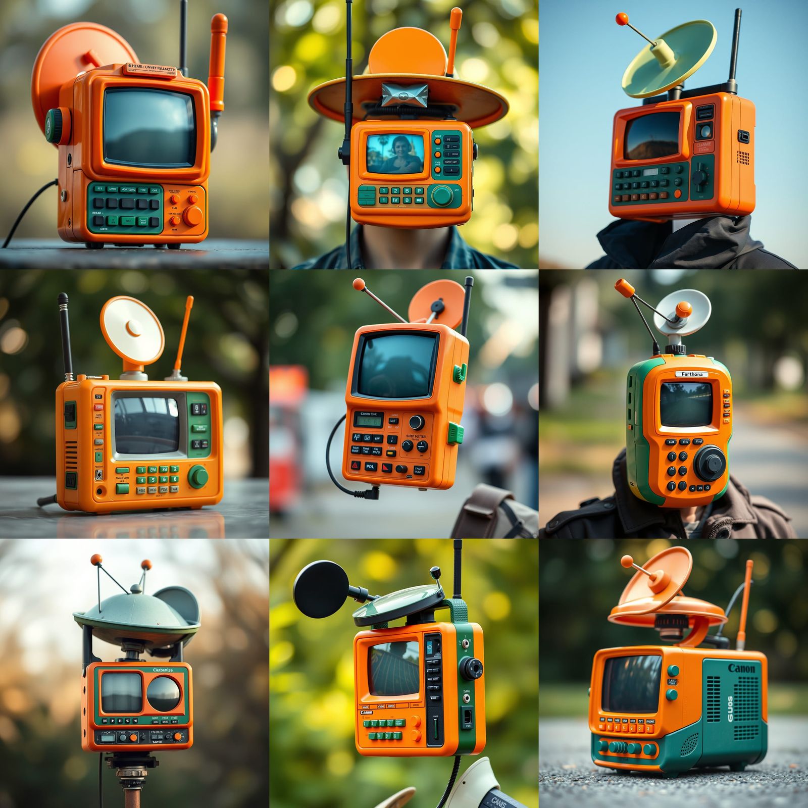 Retro 1970s Handheld Computer with Antenna Hat