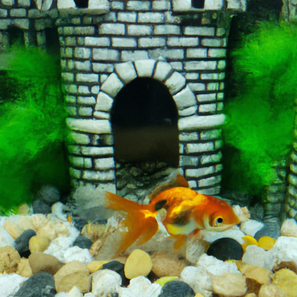 Goldfish Swimming Calmly in Aquarium