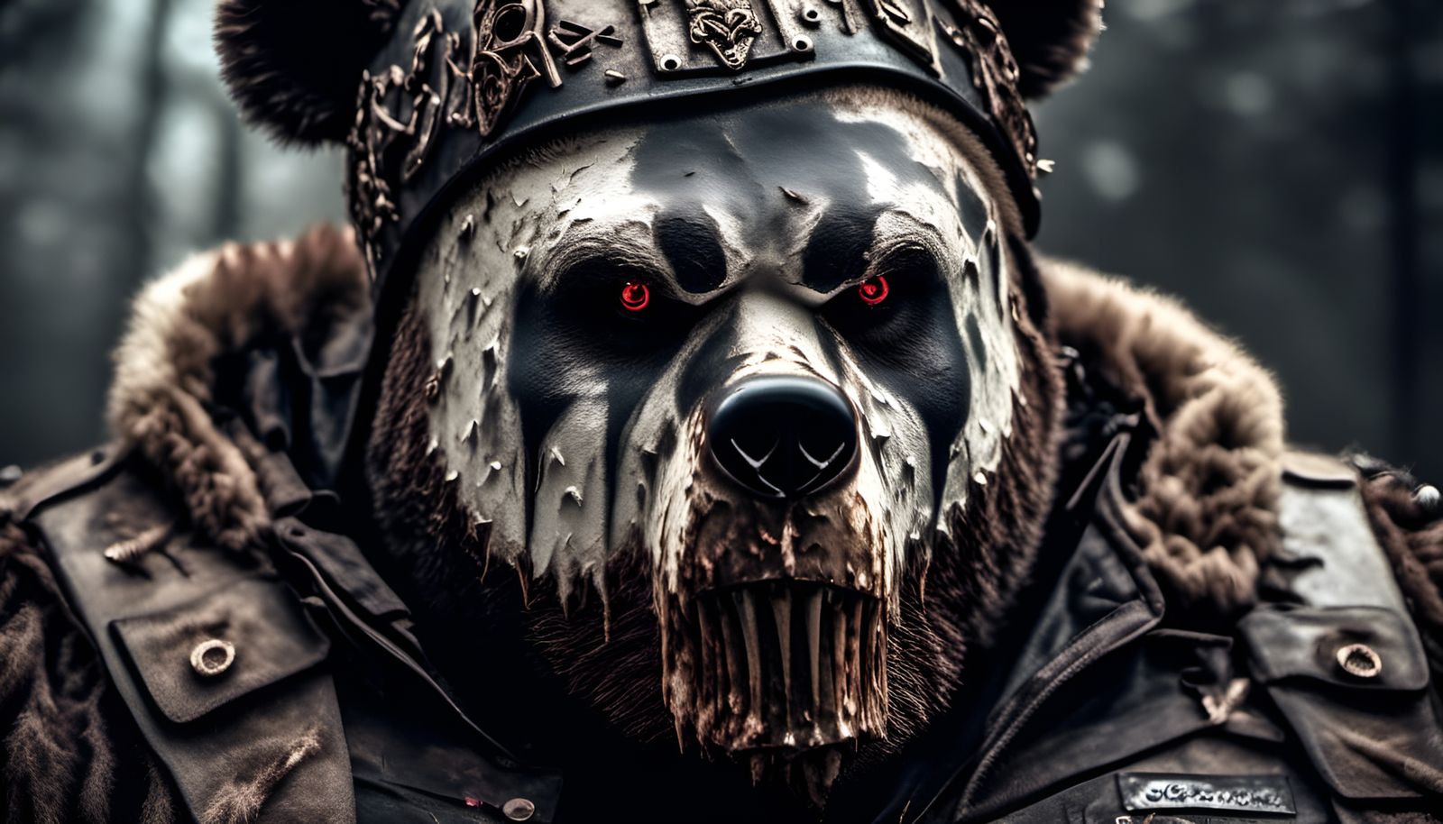 Horrorcore Zombie Bear Legionnaire Portrait