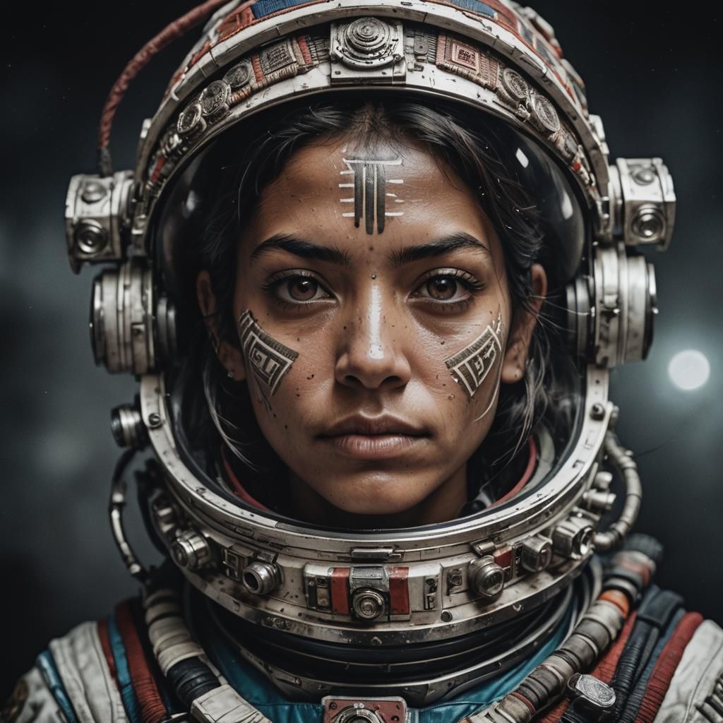 Aztec Astronaut Portrait by Lee Jeffries