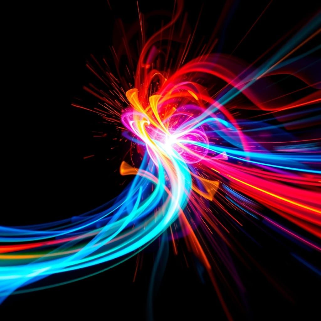 Cosmic Rainbow Blast in Vibrant Colors