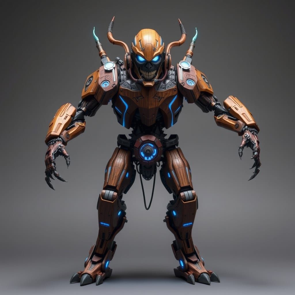 Warforged Construct in Sci-Fi Fantasy Style