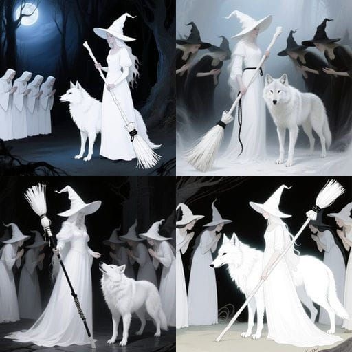 Witches With White Wolf Companions