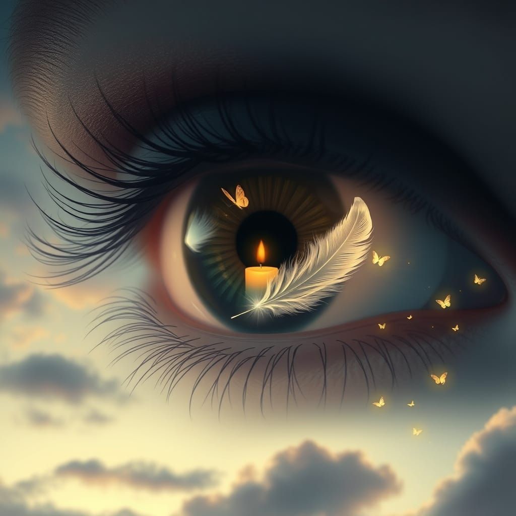 Ethereal Eye Aglow in Twilight Sky