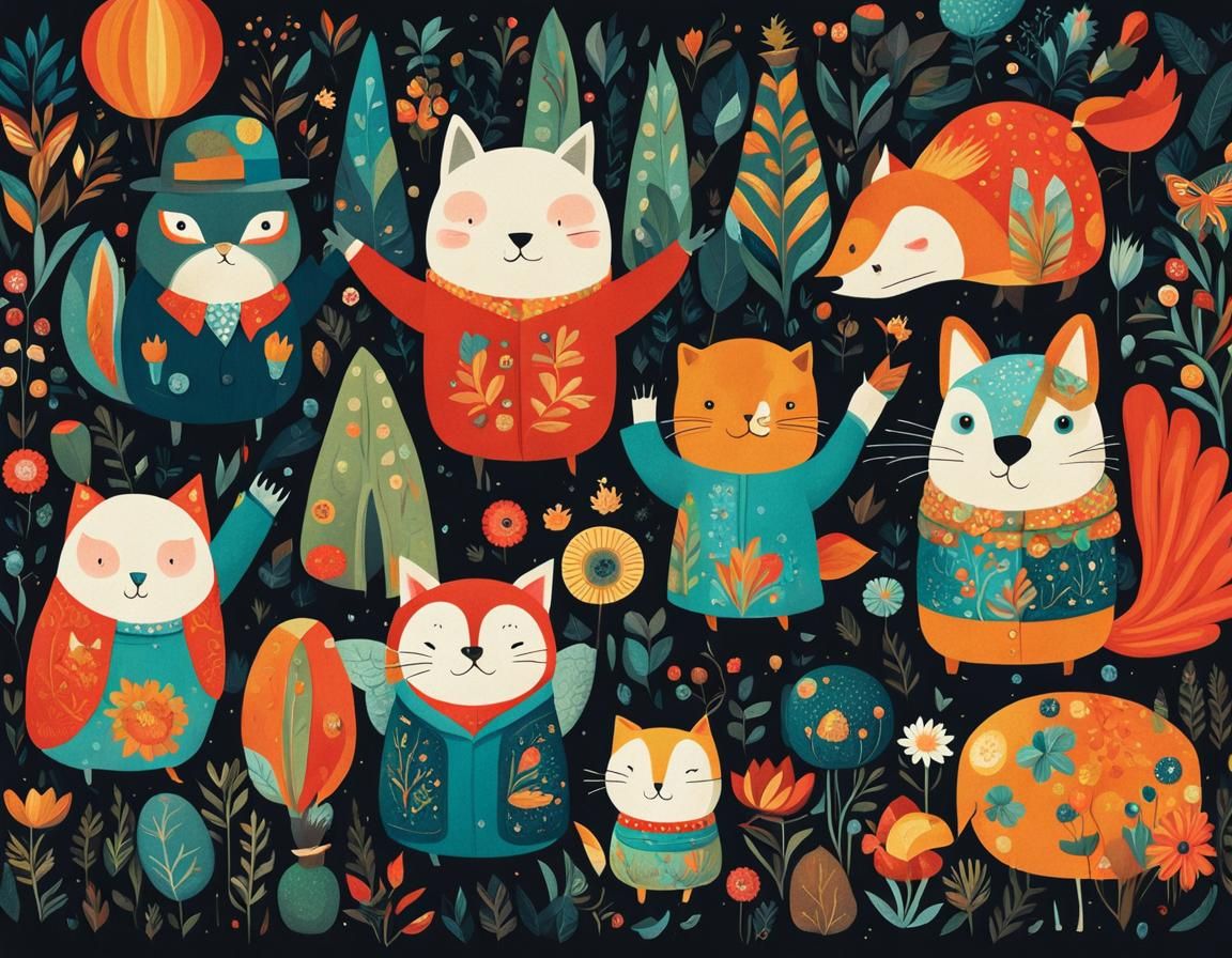 Whimsical Image of Losing Team Celebrates Opponents