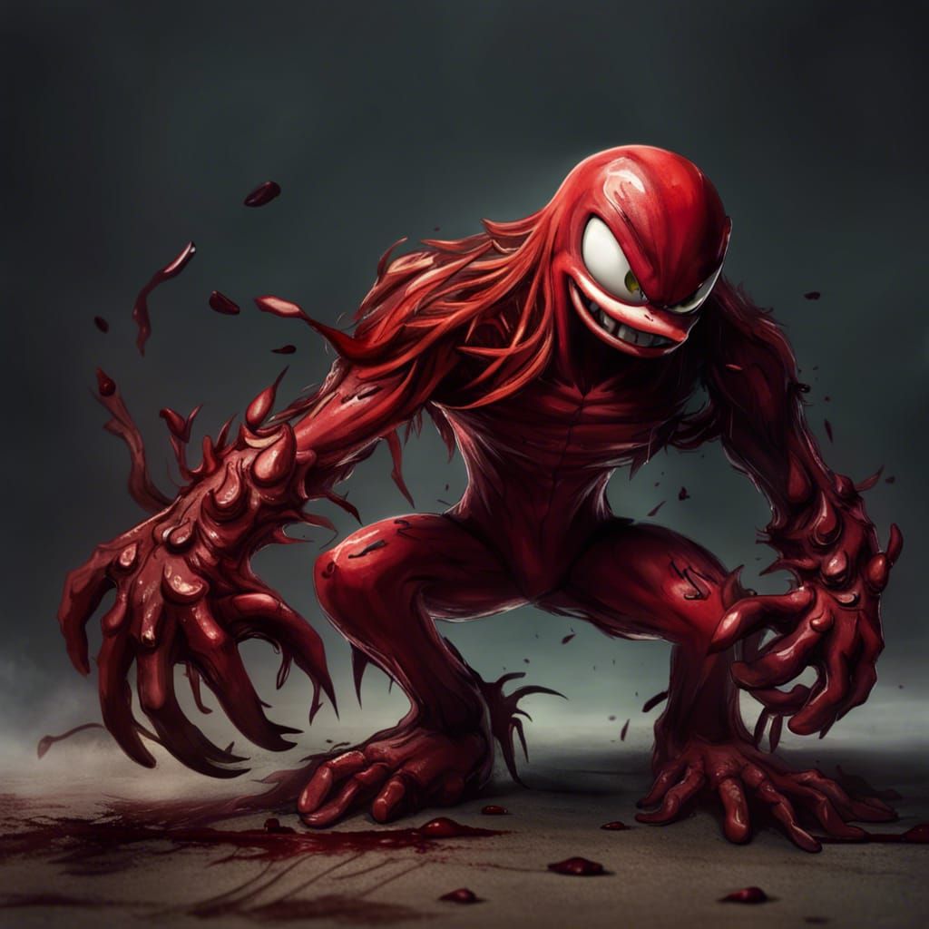 Knuckles as Carnage: A Character Mashup