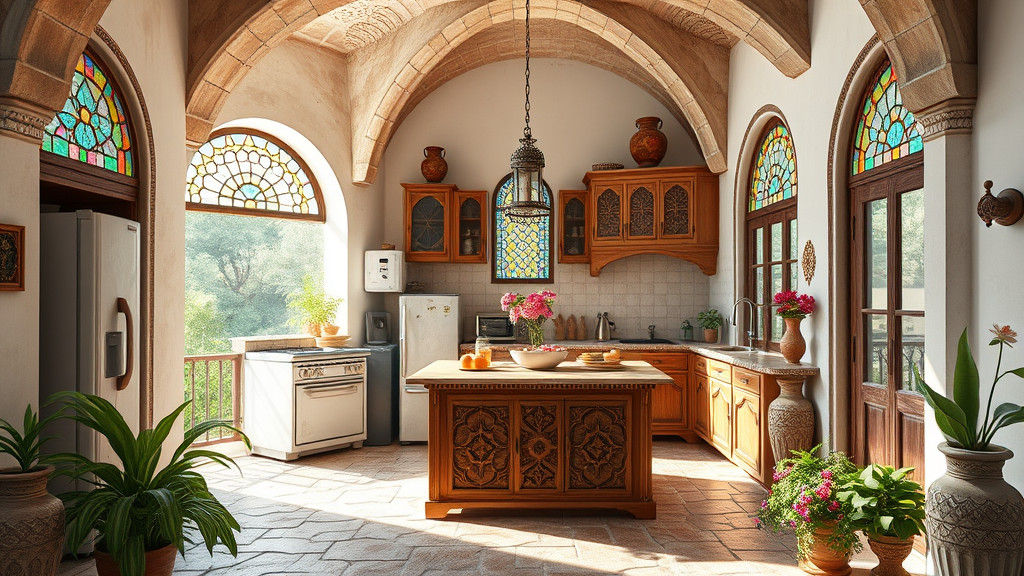 Cozy Arabian Open-Air Kitchen for Grandma