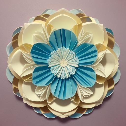 Macro Photo of Delicate Origami Glass Flower