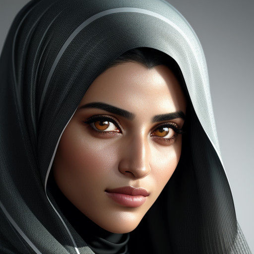 Exquisite Arab Beauty in Hyper-Realistic Portrait