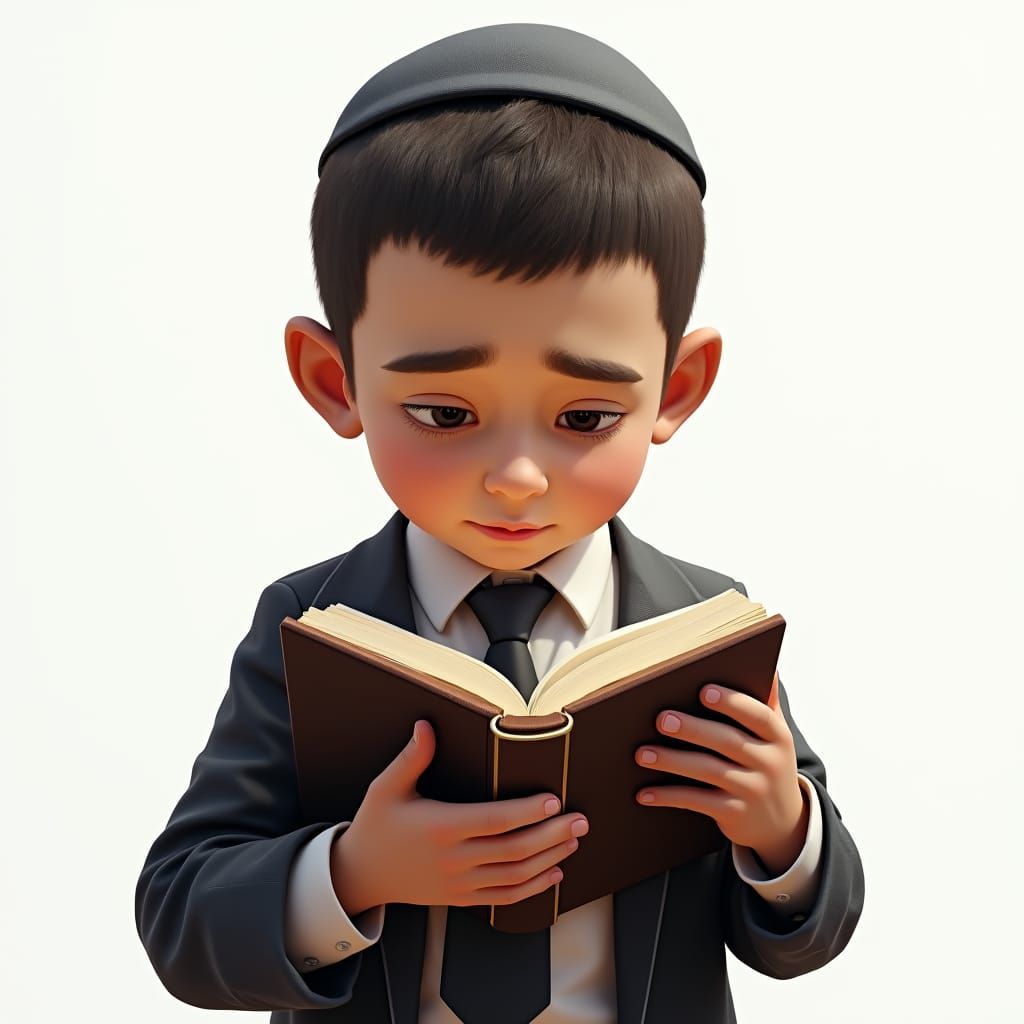 Ultra-Orthodox Boy Praying: Matte Painting Concept Art