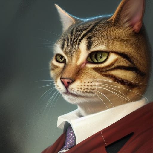 Tabby Cat as Doctor Who Portrait