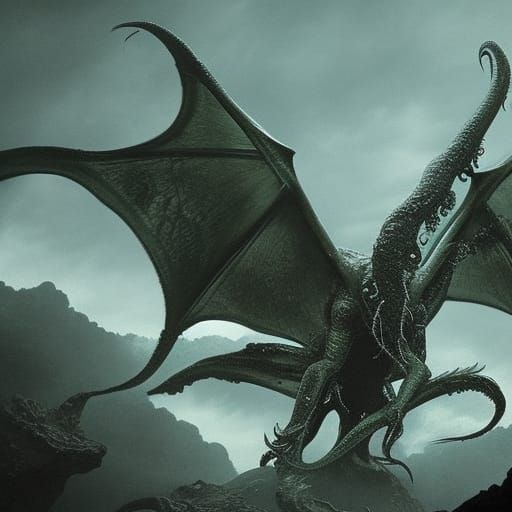 Epic Cthulhu Attack: Digital Matte Painting