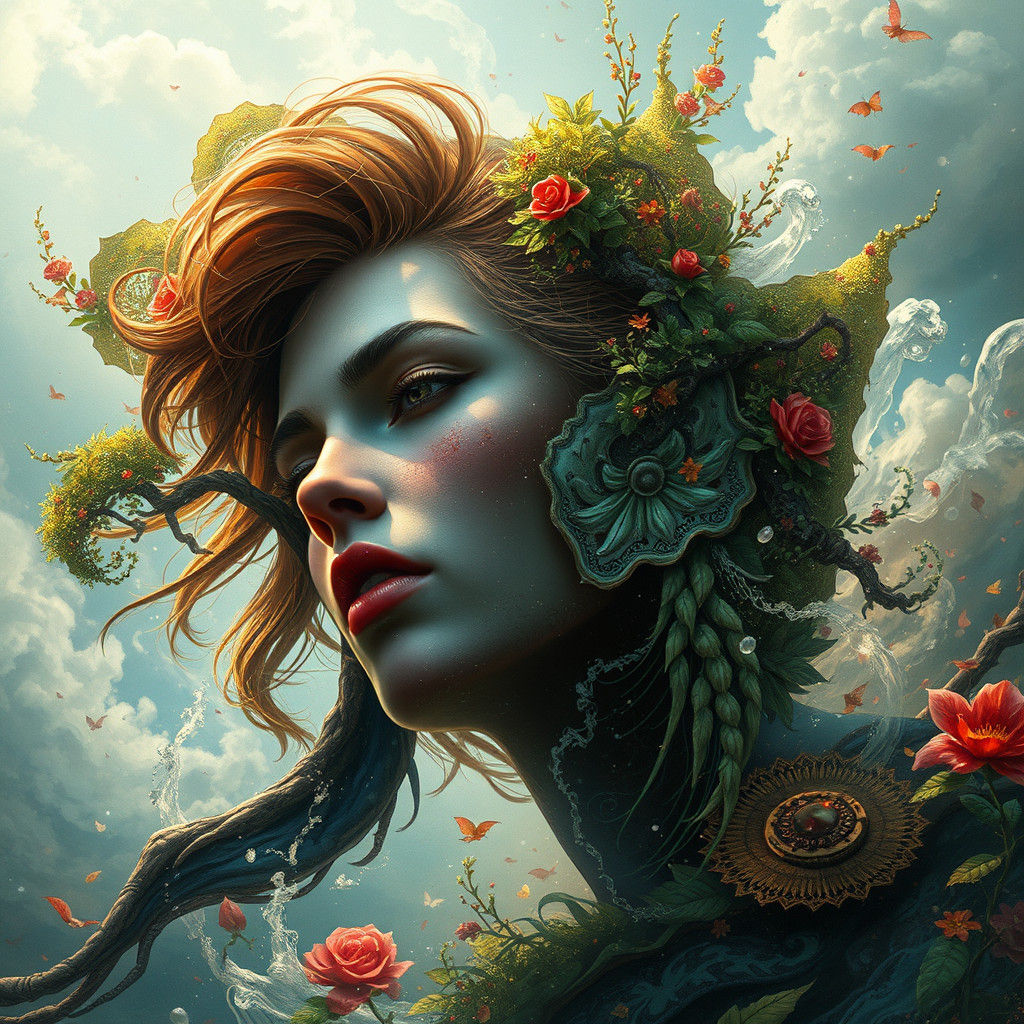 Dreamlike Landscape with Mists and Shadows