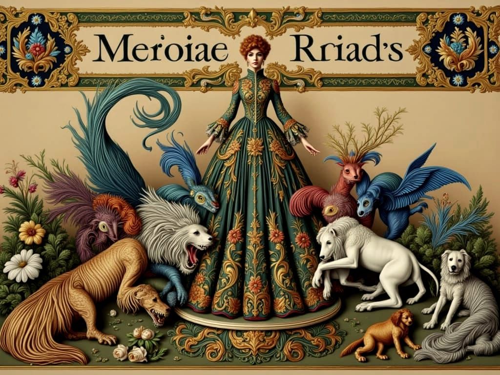 Renaissance Couture Embroidery Masterpiece: The Beast Mistre...