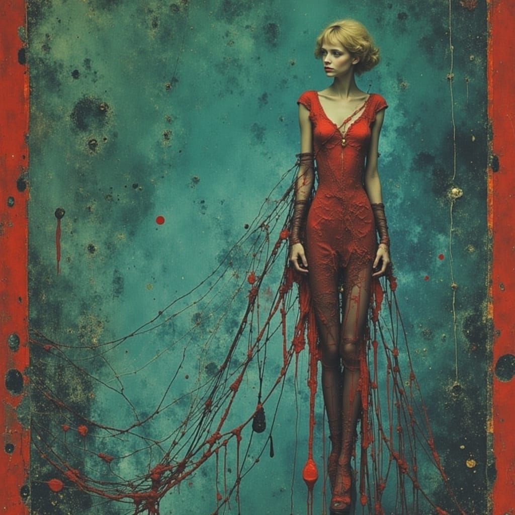 Lady in Dark, Velvet Robes, Underneath a Glacial Landscape