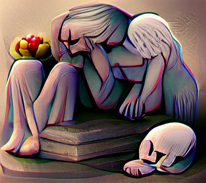 Abstract Expression of Grief and Sorrow