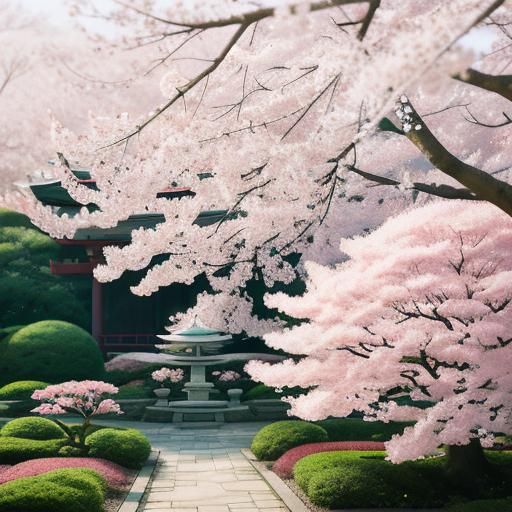 Crystal Sakura in Japanese Garden Photography