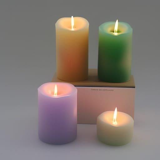 Luxury Candle Assortment in Studio Setting