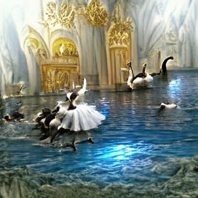 Elegant Swan Lake Ballet Scene