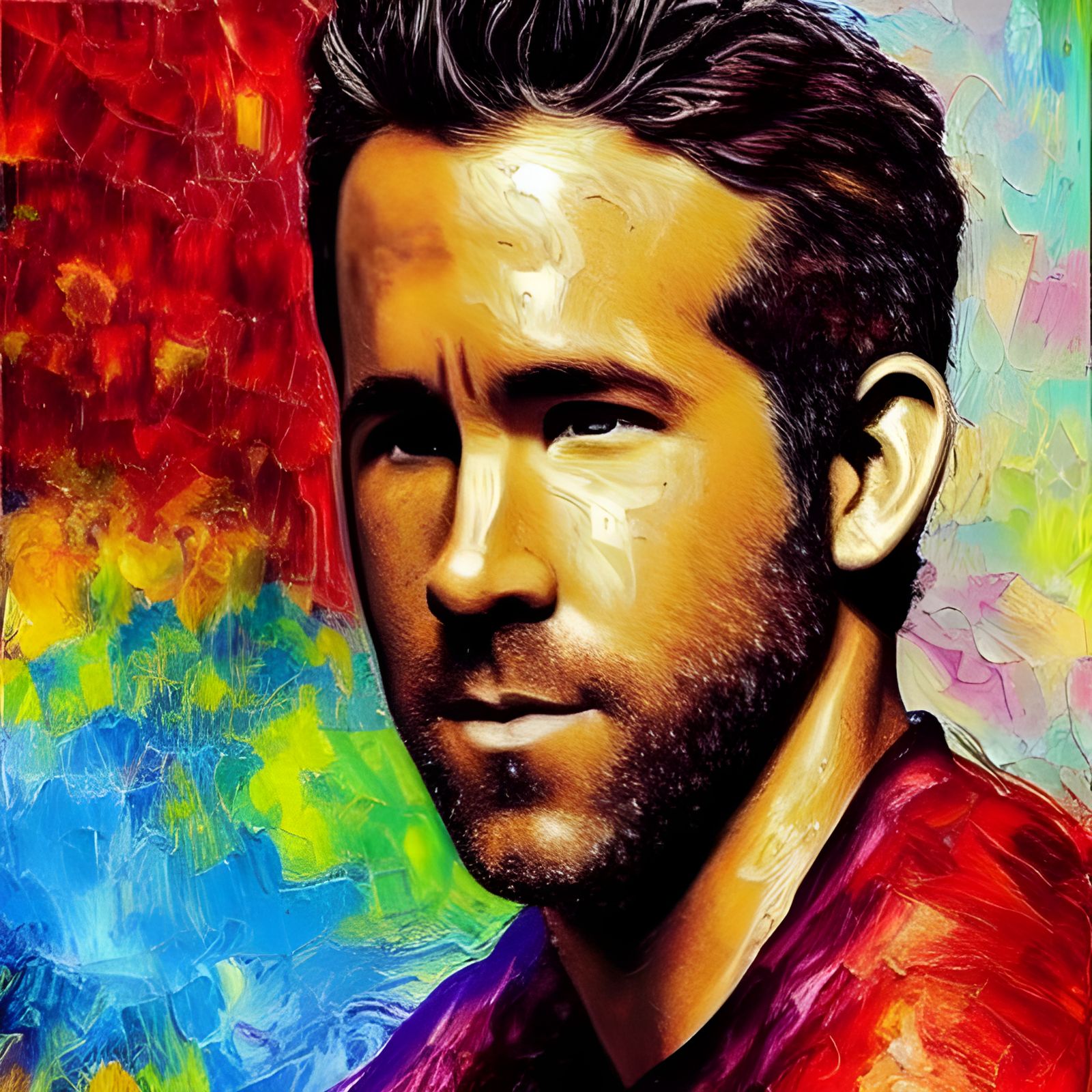 Expressionist Portrait in Neo-Impressionism Style