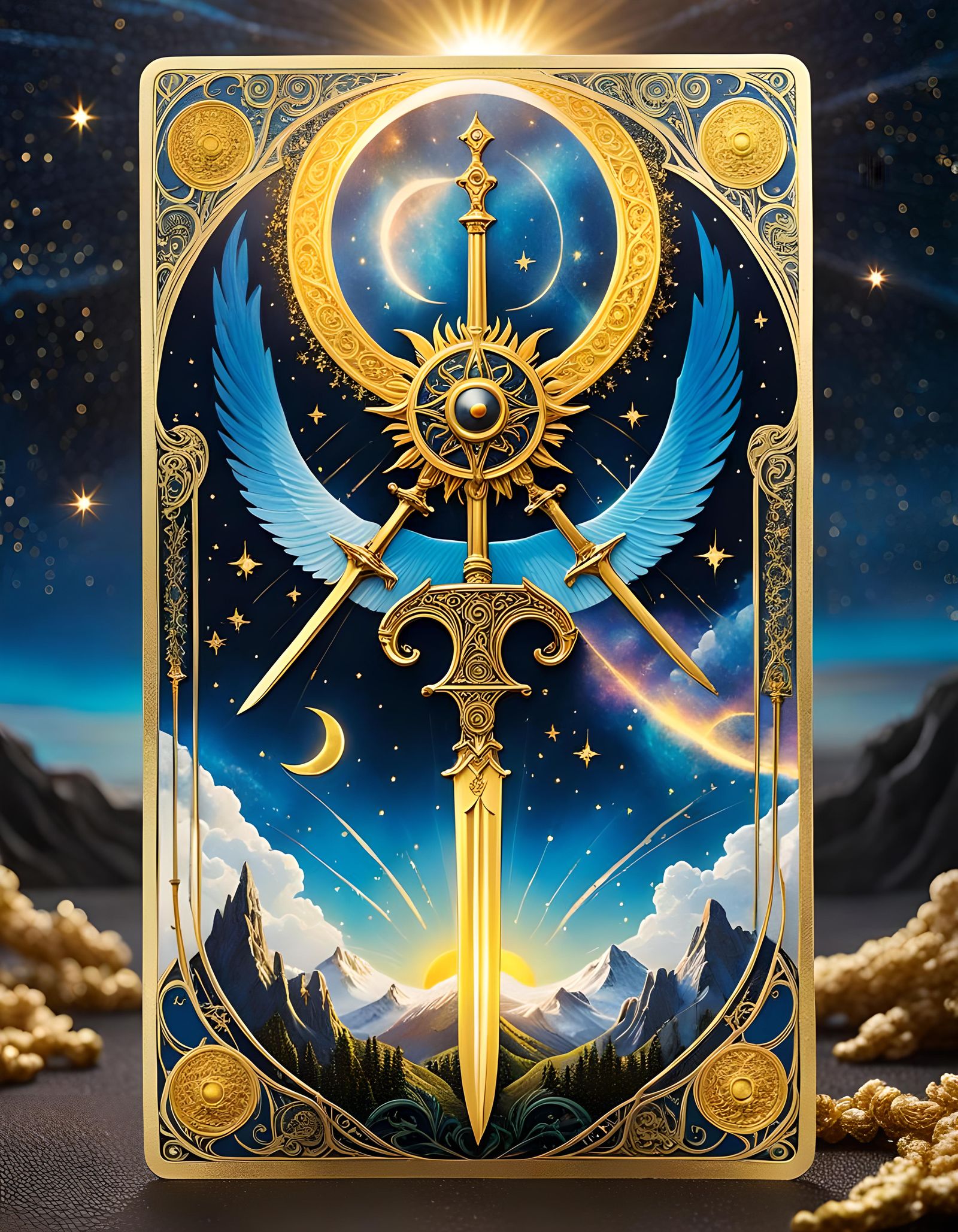 Celestial Tarot - 3 of Swords