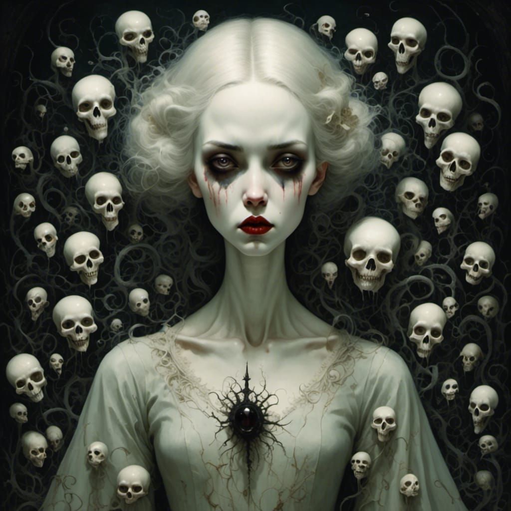 Ethereal Ghost Haunts Dreams in Surreal Style