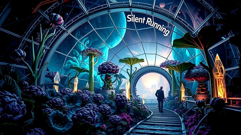 Surreal Garden Thrives in Spaceship Dome: Biomechanical Art